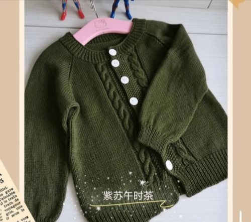 给孩子织件暖和的毛衣,棒针编织儿童开衫,附图解教程