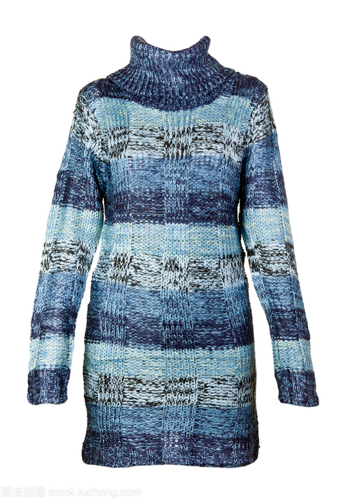 蓝色条纹针织女装